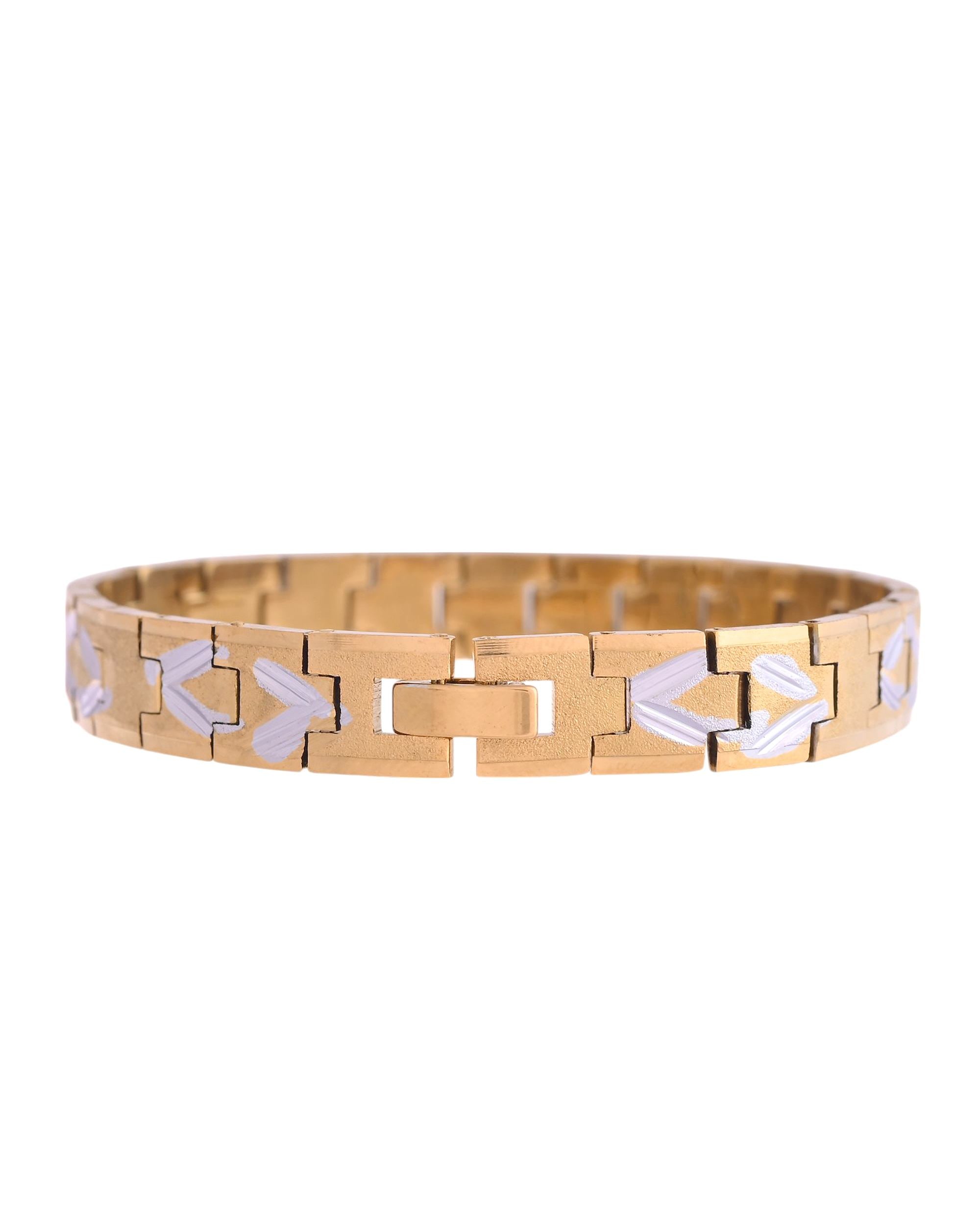 VOJ Dual Plated Textured Men’s Bracelet