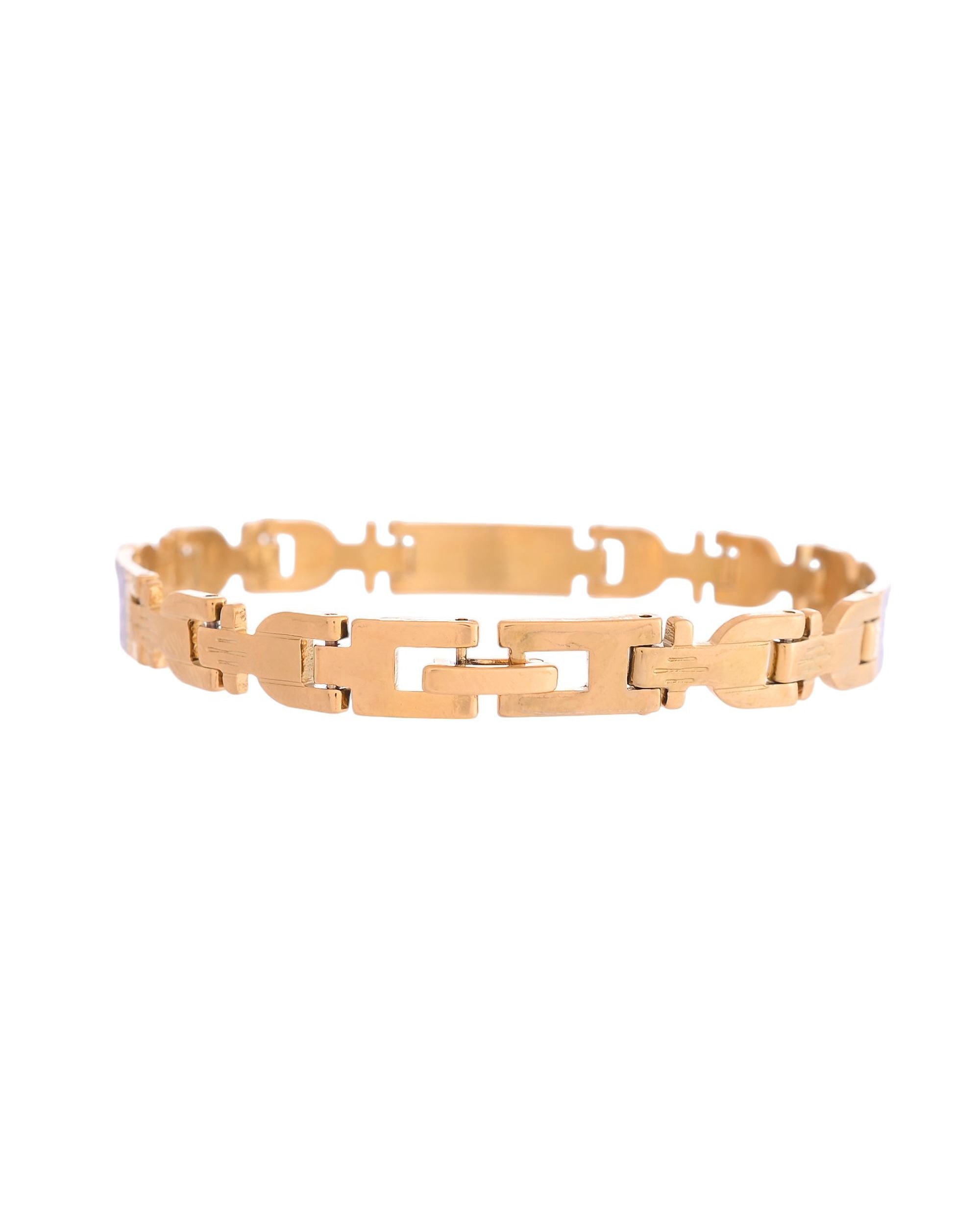 VOJ Dual Toned Textural Designer Bracelet For Men