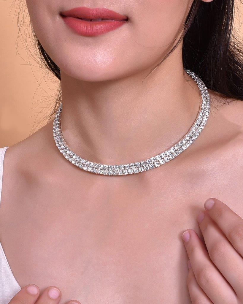 VOJ Valantine Gift Set of Silver Plated Jewellery