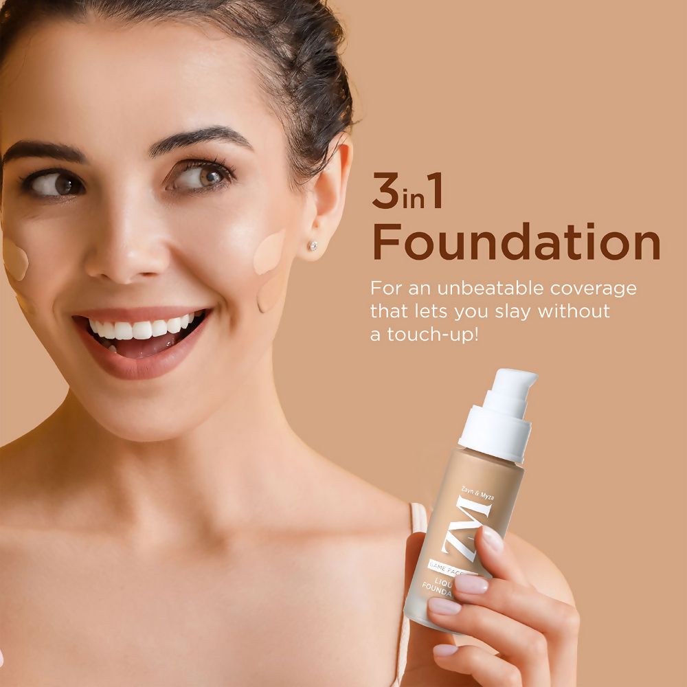 Zayn & Myza Game Face On Liquid Foundation With SPF 25 - Ivory