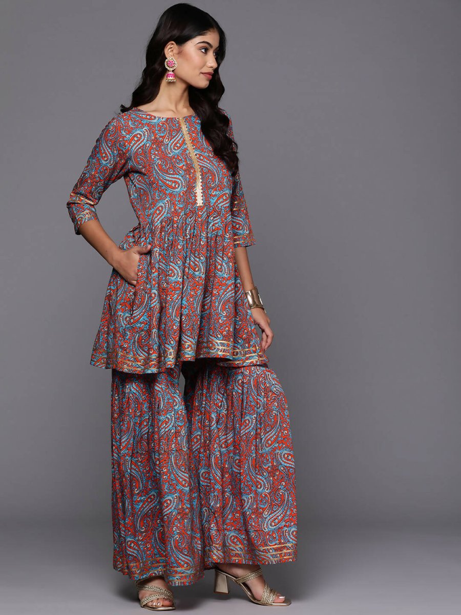 Ahalyaa Women's Traditional Wear Co-ods - Teal Blue