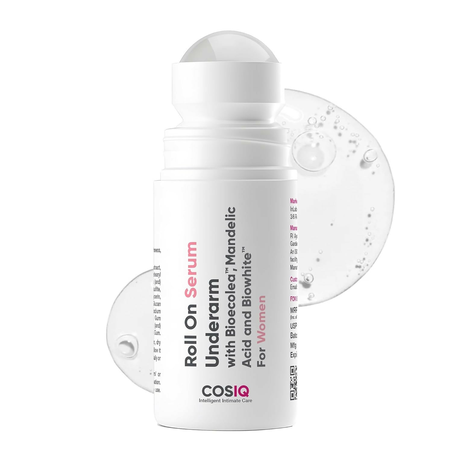 Cos-IQ Brightening Underarm Roll On Serum For Women, With Bioecolea, Mandelic Acid and Bio White