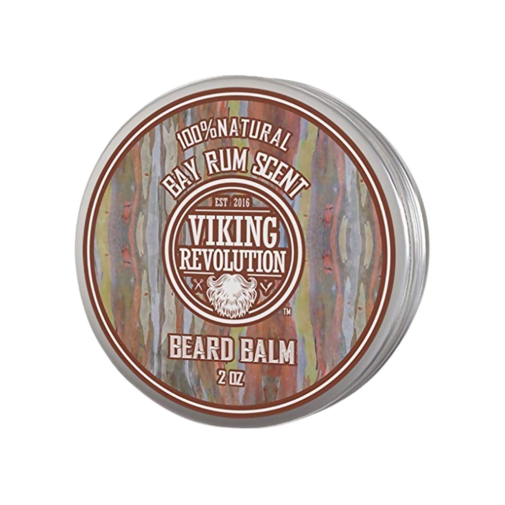 Viking Revolution Bay Rum Beard Balm- All Natural Argan Oil and Jojoba Oil