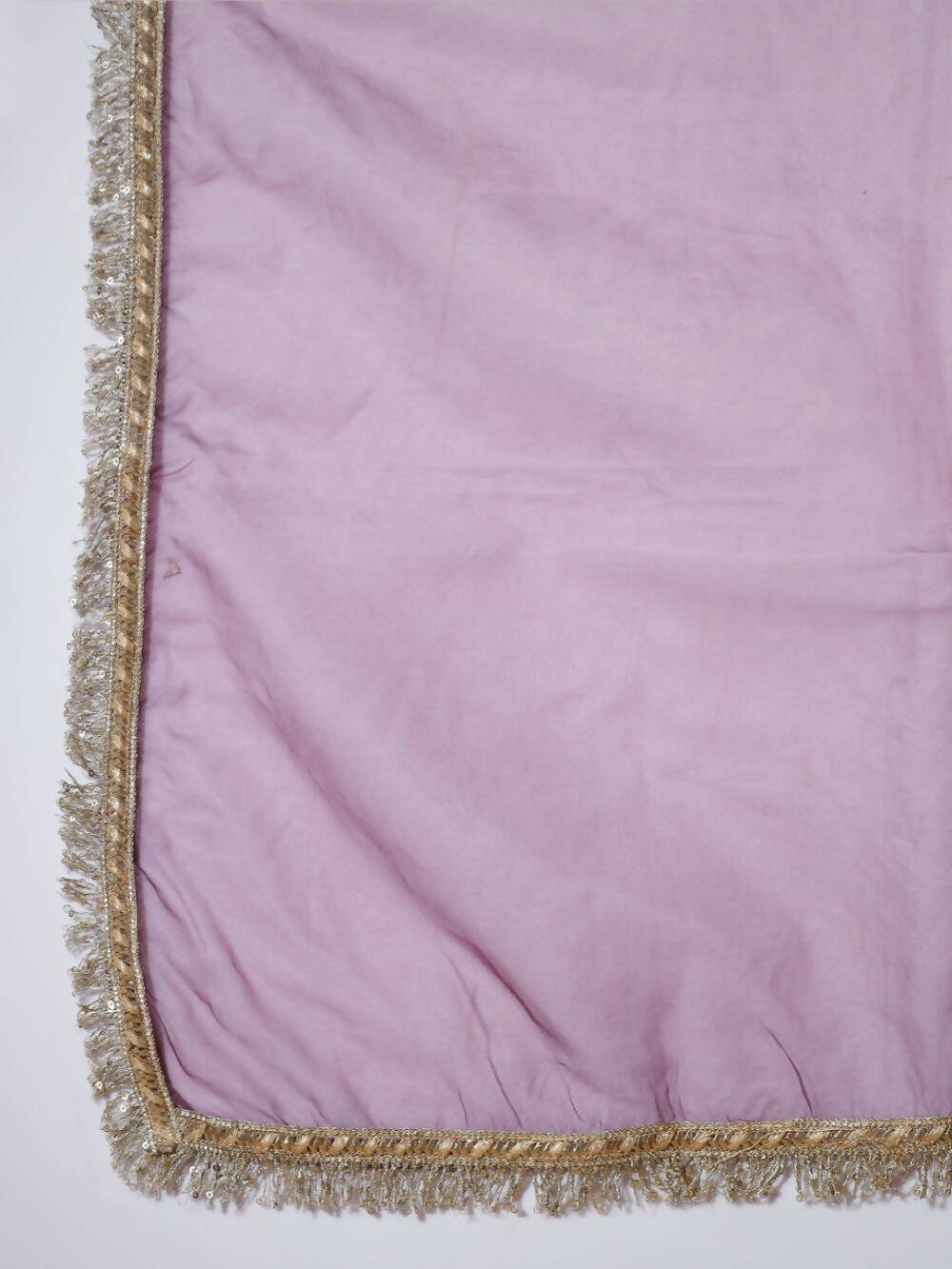 Myshka Women Mauve Solid Kurta & Palazzos With Dupatta