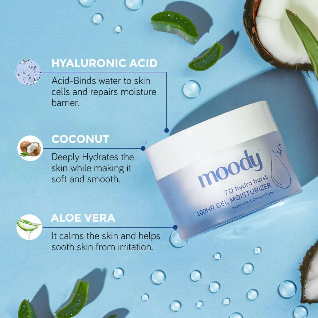 Moody 7D Hydro Burst Oil-Free Water Gel Face Moisturizer