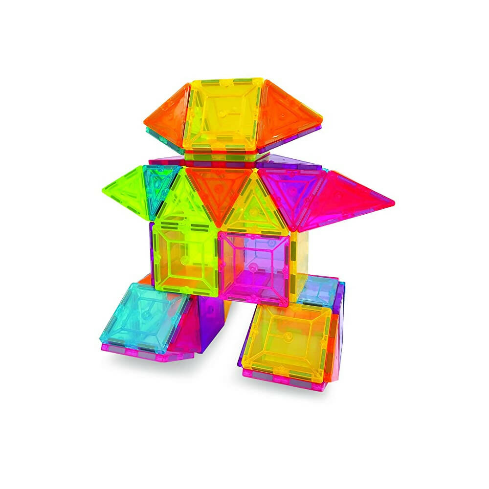 Kipa MagPlay Centurian 100 Pieces Magnetic Tiles Set Constructing and Creative Learning Educational Stem Toy with Smart Outdoor BagPack Kids