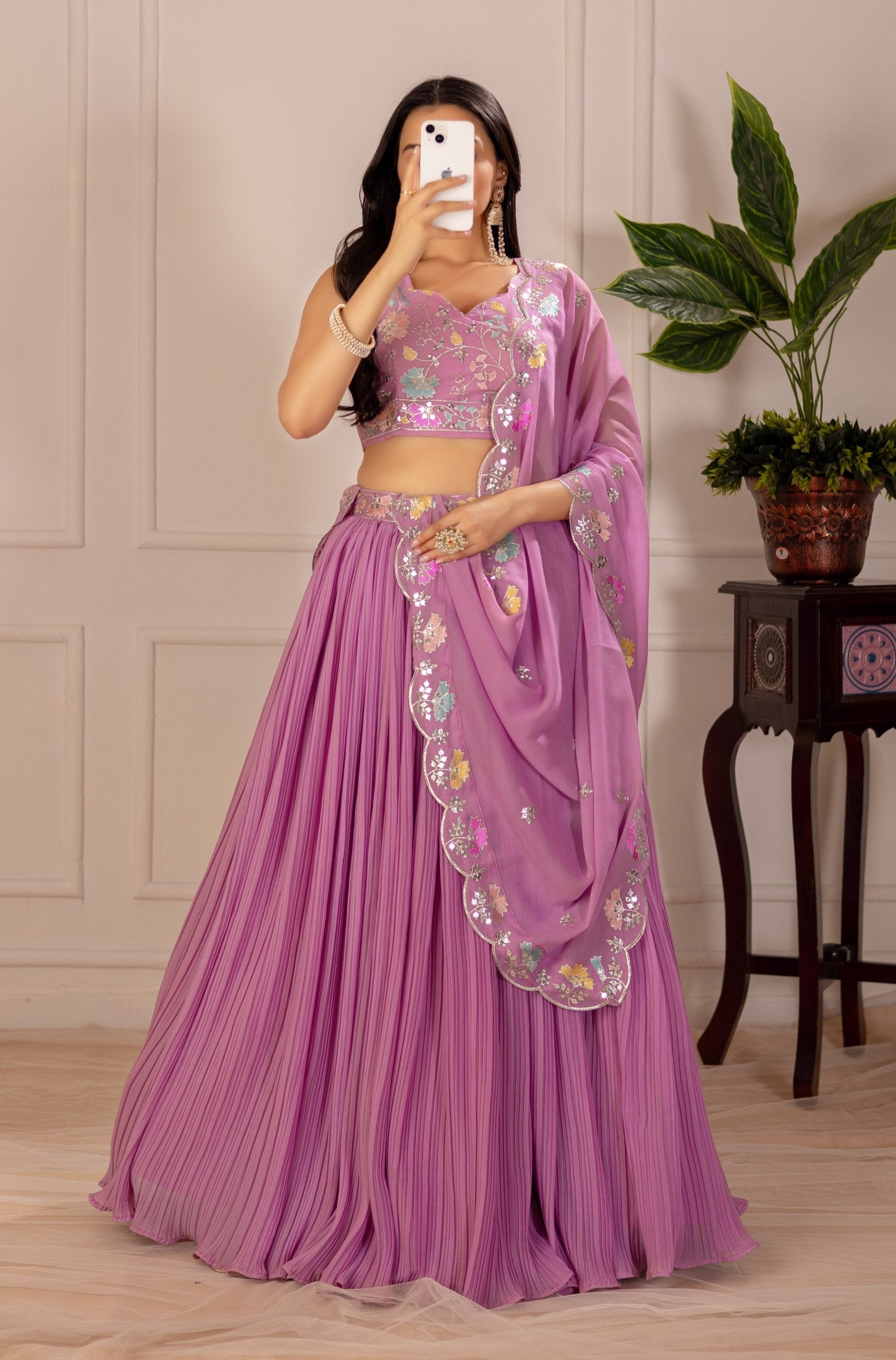 Lehenga Mart Designer Wedding Lehenga choli for Women - pink