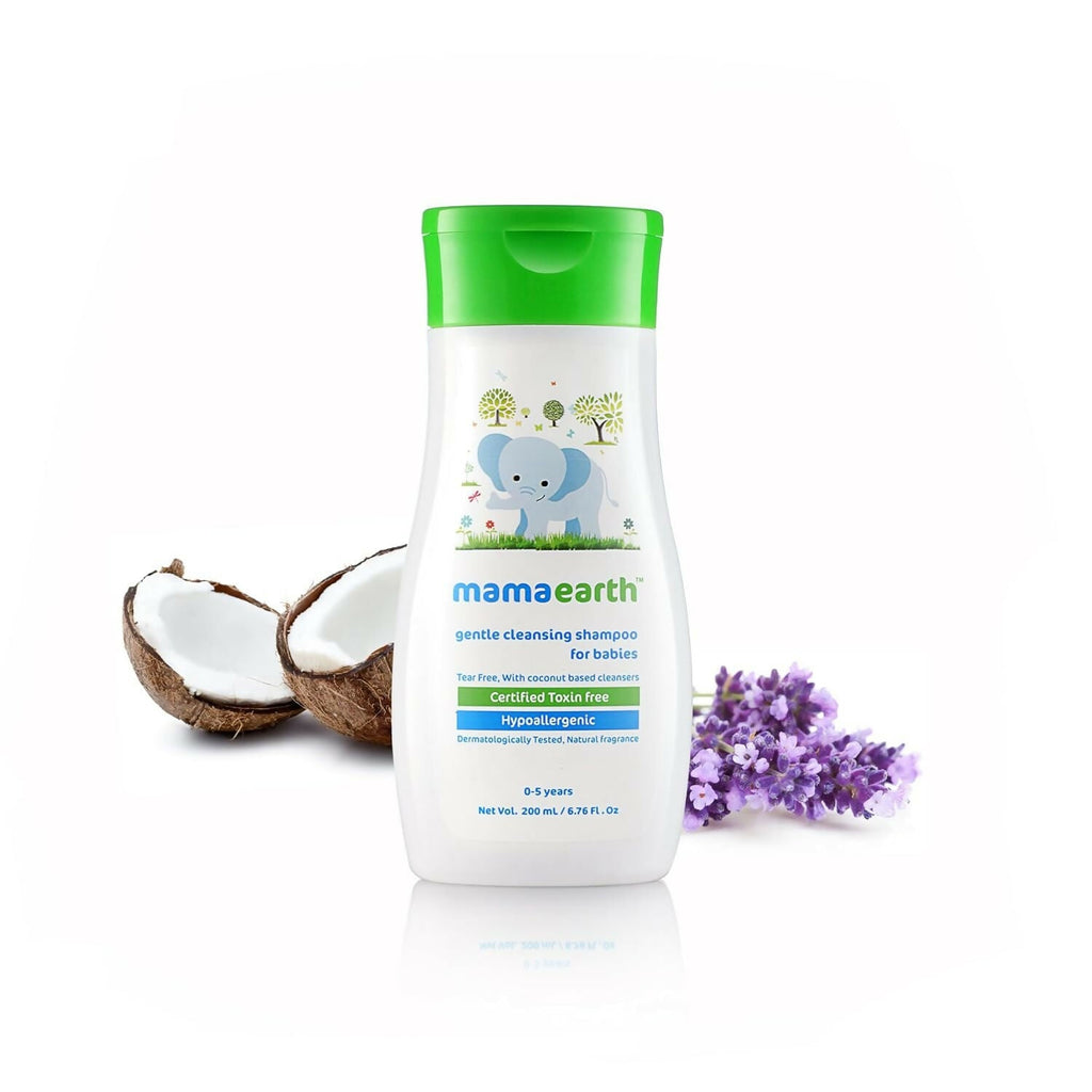 Mamaearth Soothing Massage Oil & Nourishing Hair Oil & Gentle Cleansing Shampoo for Babies