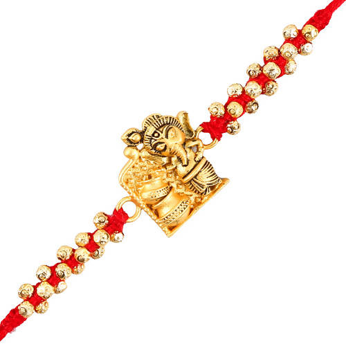 Cute Ganesha Rakhi and Cashew Jar