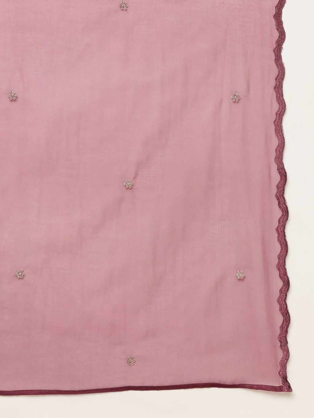 Purple Chinon Silk Embroidered Straight Kurta with Trouser & Dupatta - Salimar