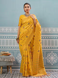 Shree Shyam Fashion Yellow Silk Saree