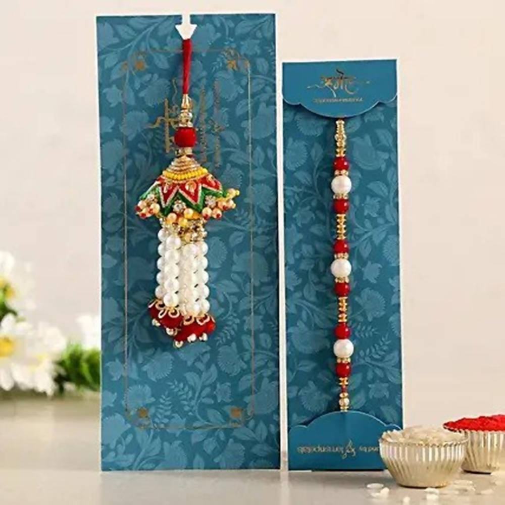 Pearl Lumba Rakhi Set and Dairy Milk Silk