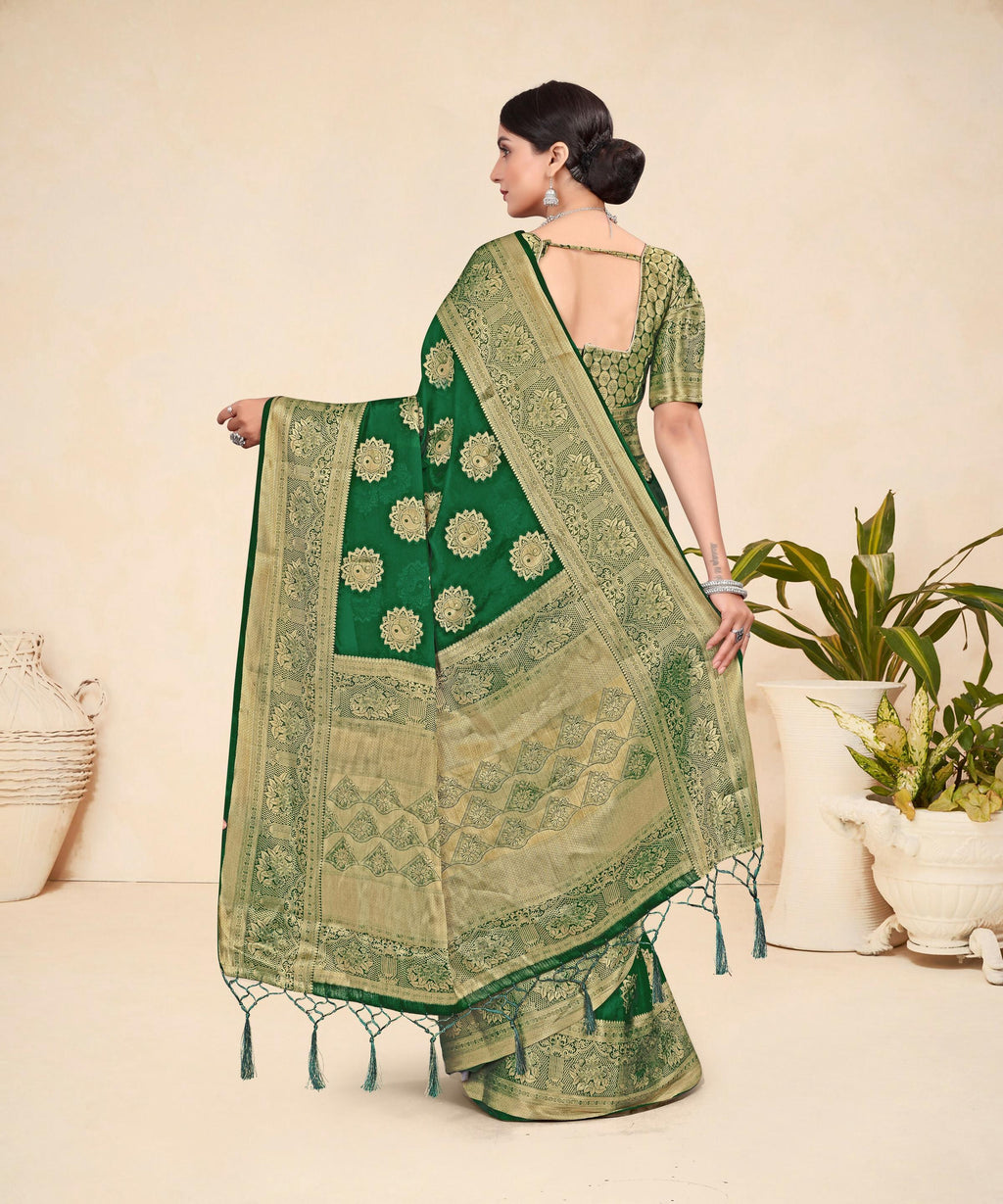 Green Viscose Weaving Designer Saree - Vandini