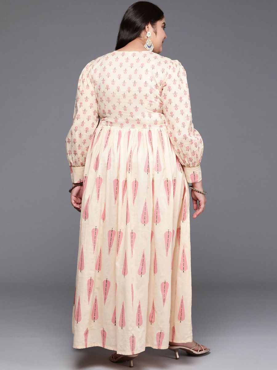 Ahalyaa Women's Traditional wear Ethnic Dress - Tan