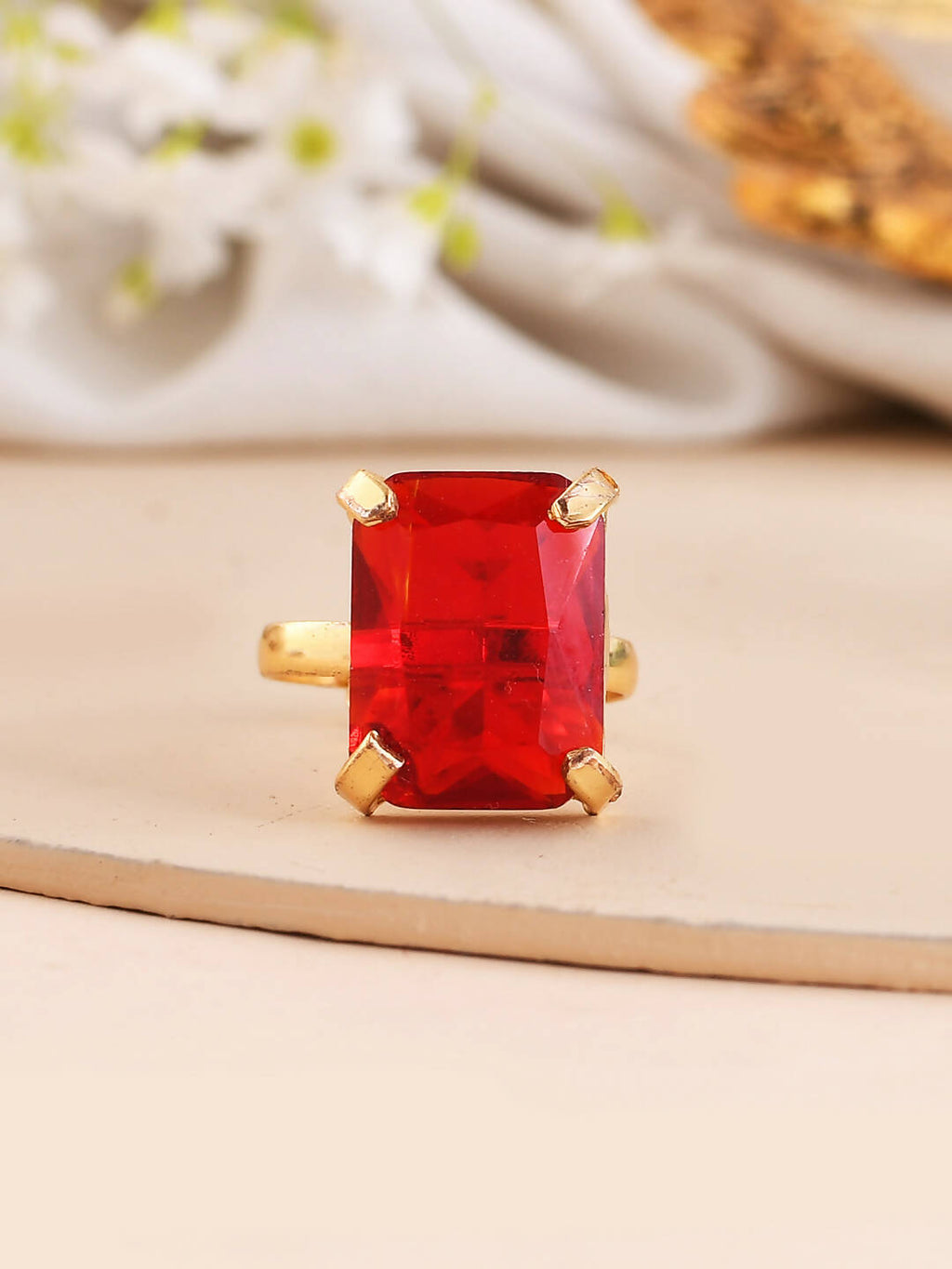 VOJ Women Gold Color stainless steel Ring