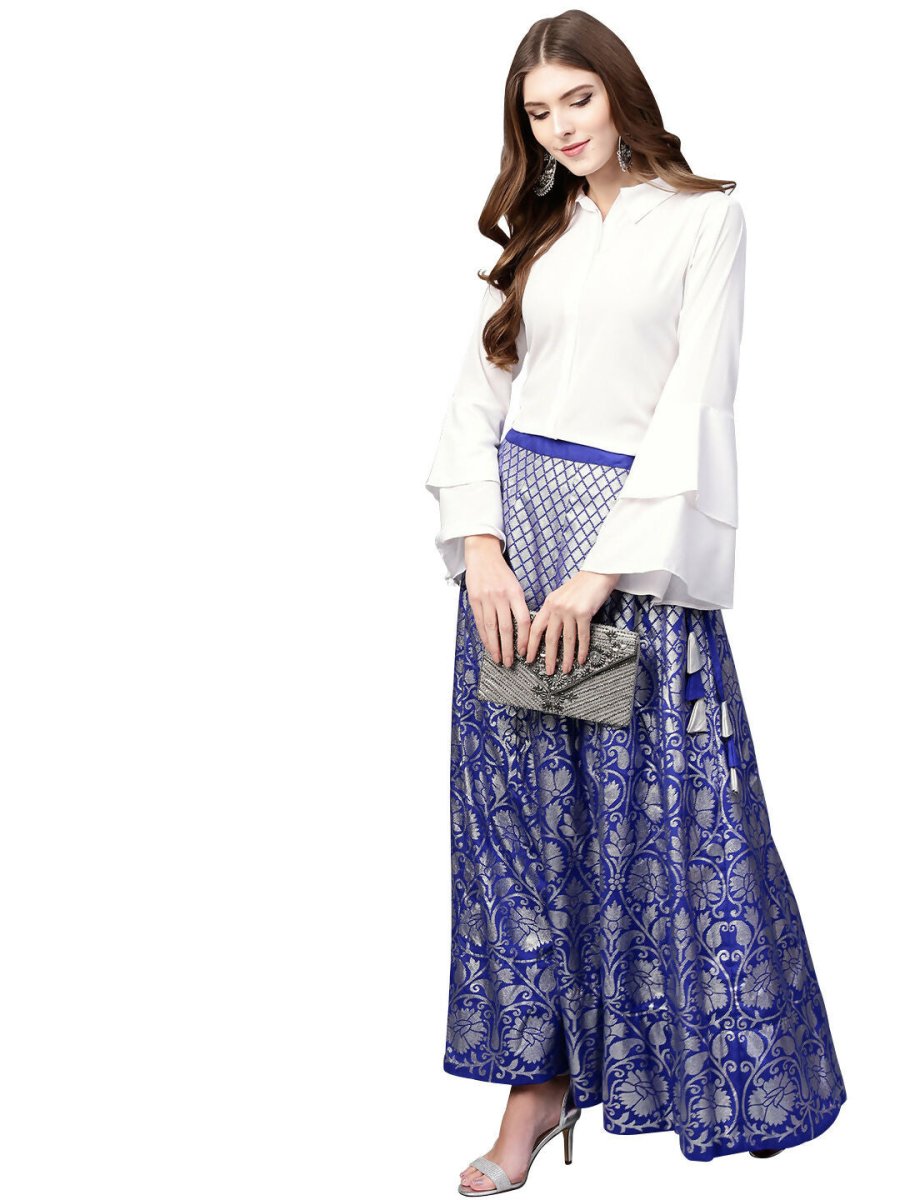 Ahalyaa Women's Traditional Wea Co-ods - White
