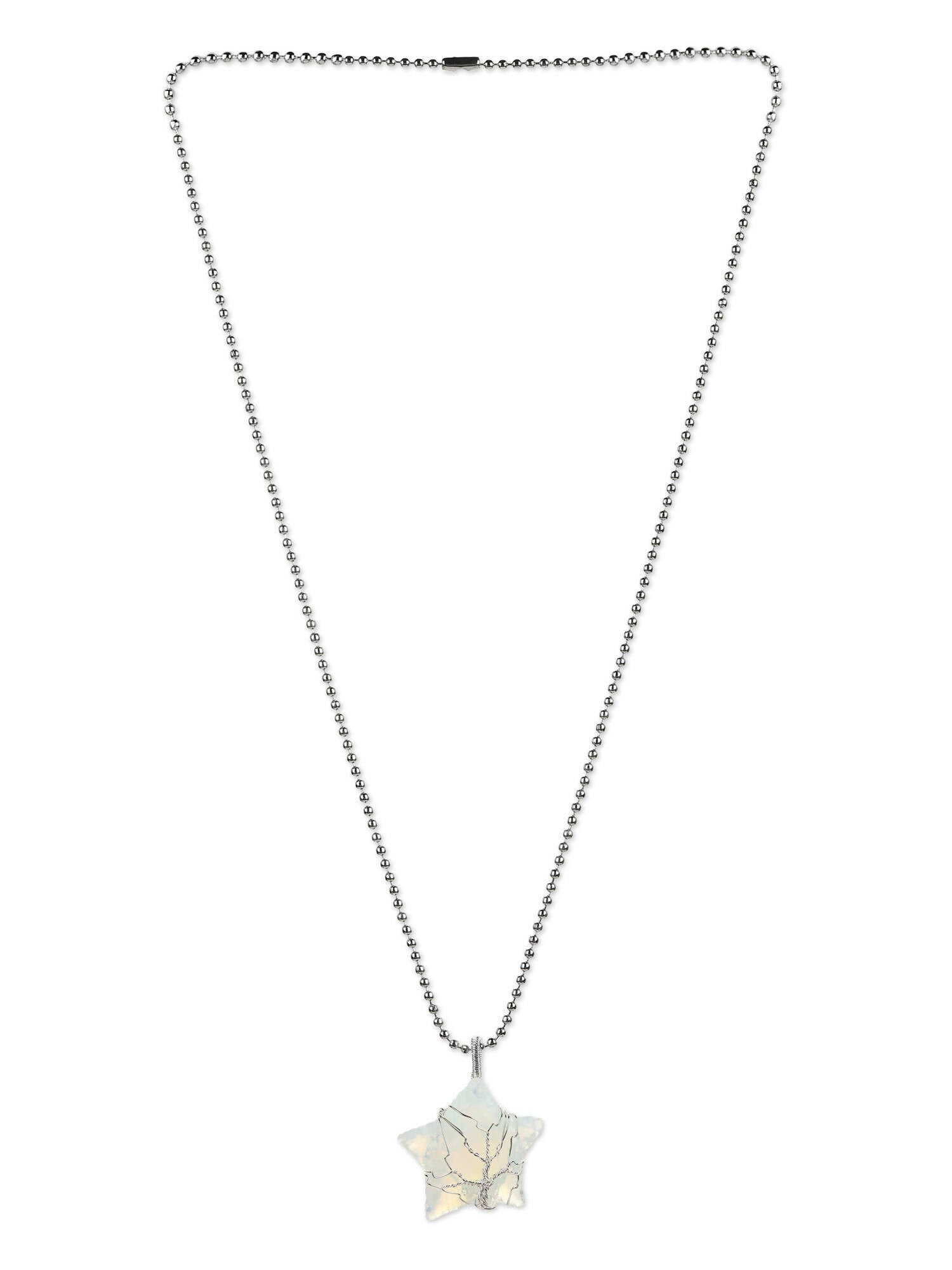 Women's Silver-Toned Blue Silver-Plated Handcrafted Chain - Ruby Raang