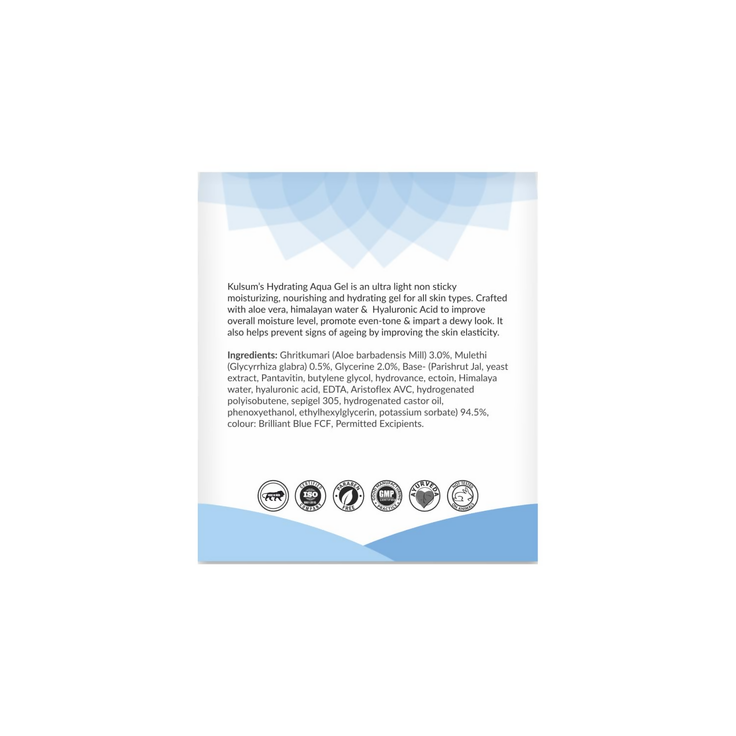 Kulsum's Kaya Kalp Hydrating Aqua Gel For Moisturizing And Soothing Skin