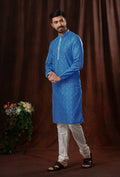 Joban Fashion Blue Art Silk Kurta Pyjama