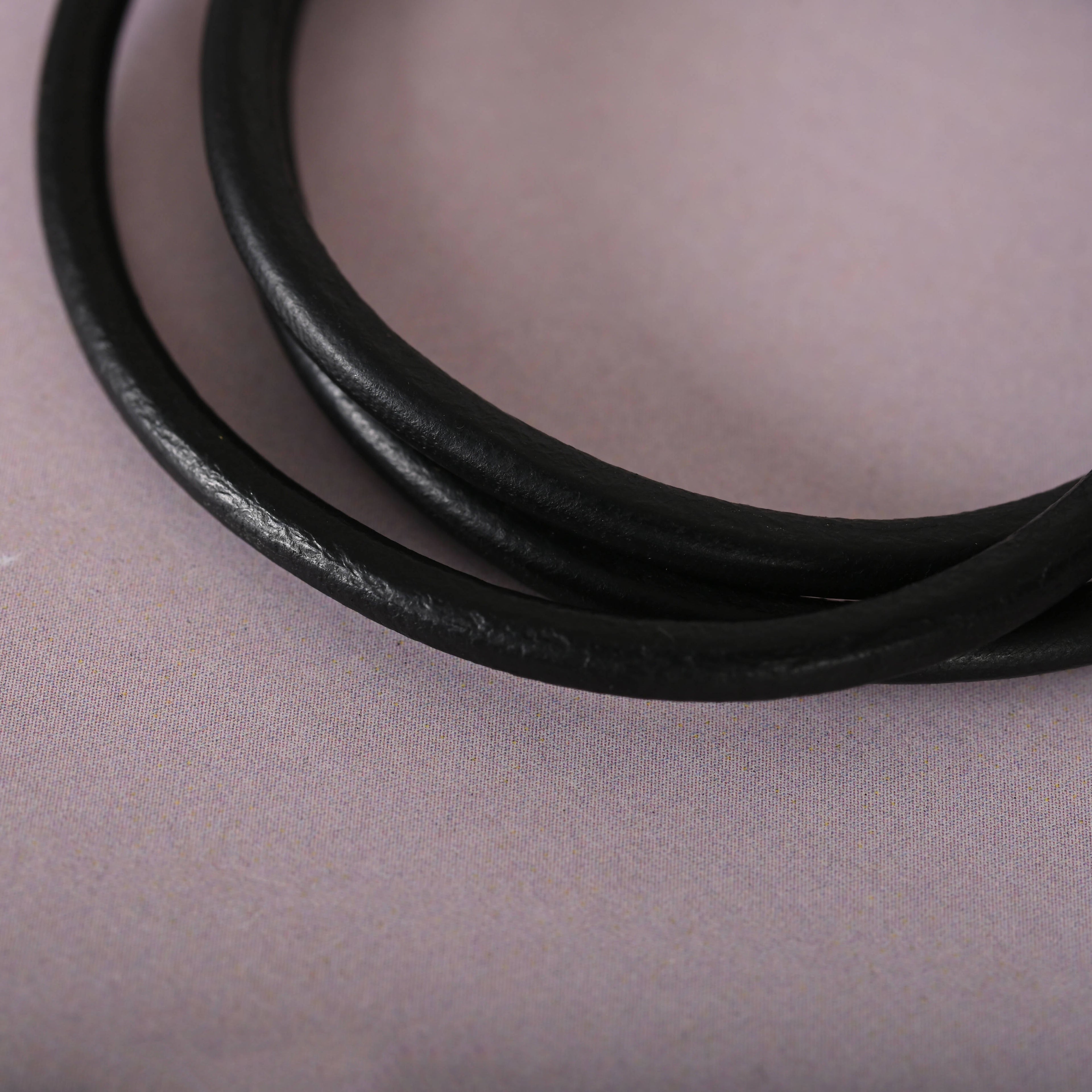 NVR Men Black Wraparound Bracelet