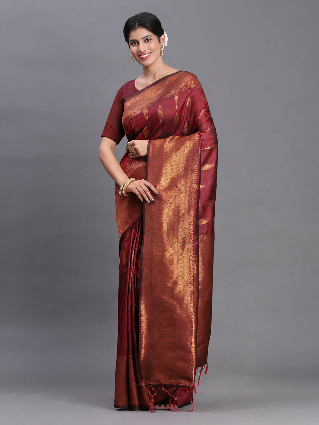 Shree Shyam Fashion Silk Maroon Saree