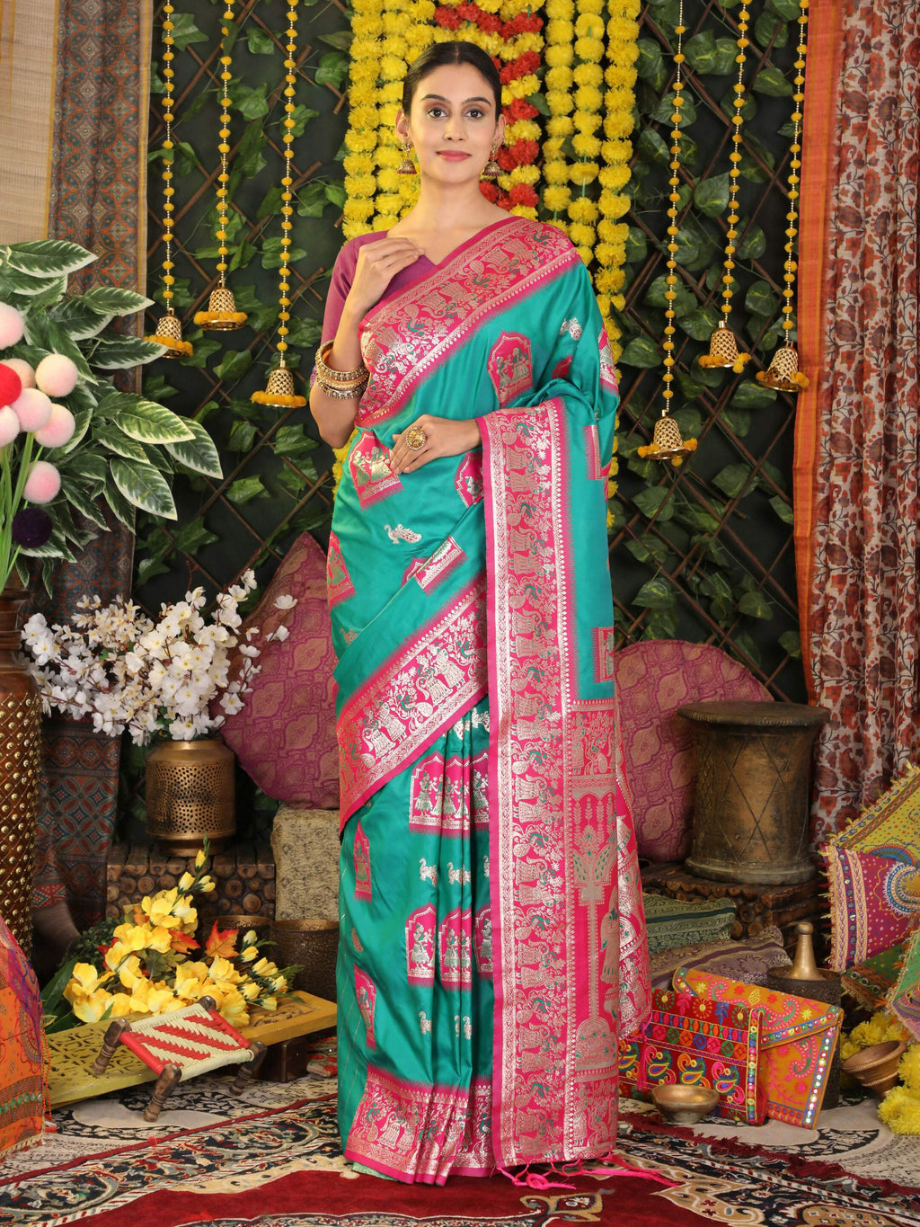Shree Shyam Fashion Silk Sea Green Saree
