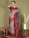 Shree Shyam Fashion Lichi Silk Teal Saree