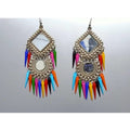 MS Fashion India Latest Trendy Multicolor Pearls Hanging Chandbali Earrings