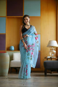 Vamsee Dhruti2 Sky Organza Saree