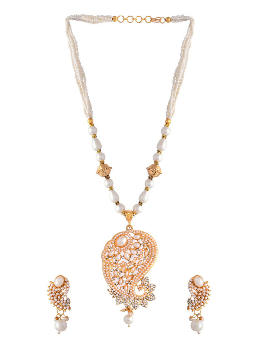 VOJ Women Gold Color stainless steel Jewellery Set