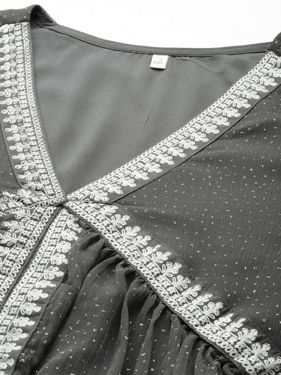 Ahalyaa Women's Traditional wear Kurta Set - Grey