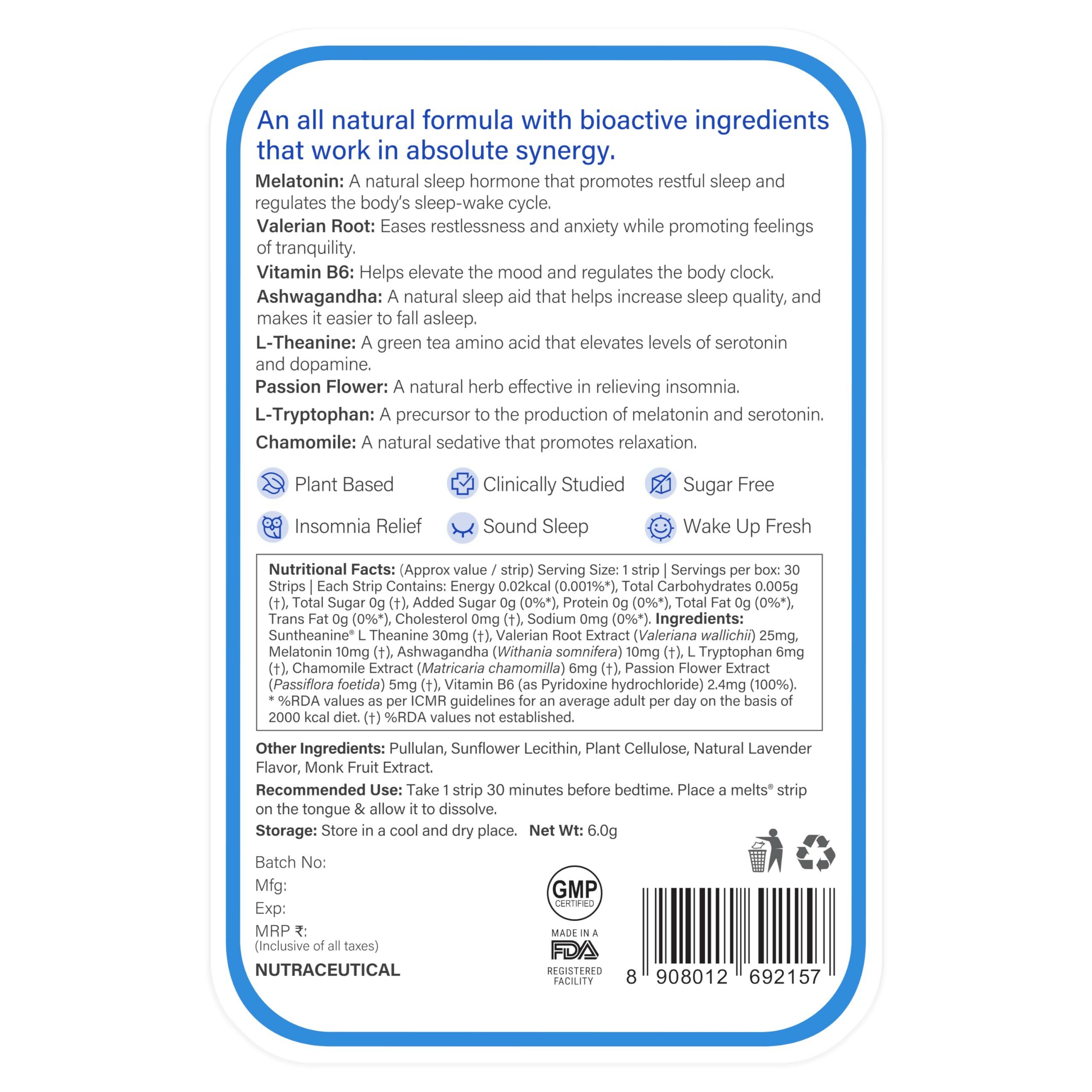 Wellbeing Nutrition Melts Restful Sleep & Instant Energy Oral Strips Combo