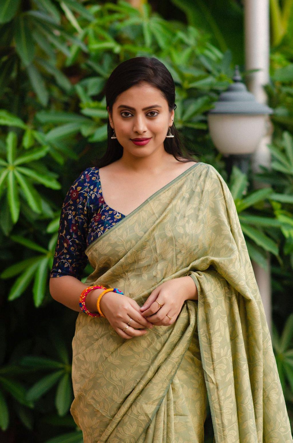 Olive Jute Silk Woven Design Saree with Unstitched Blouse - Hiral Fashion