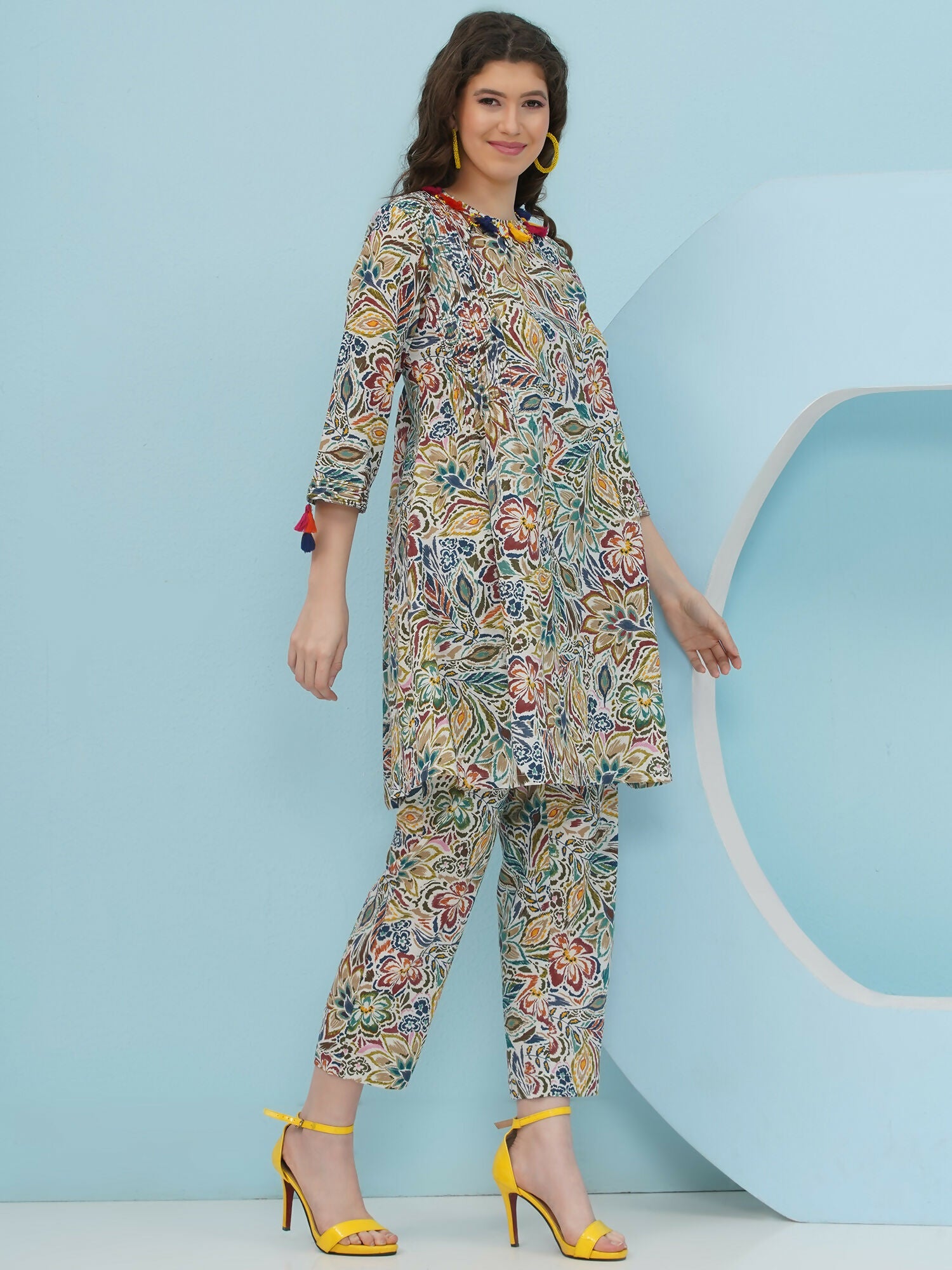 Joban Fashion Floral Co Ord Set - Multi Color