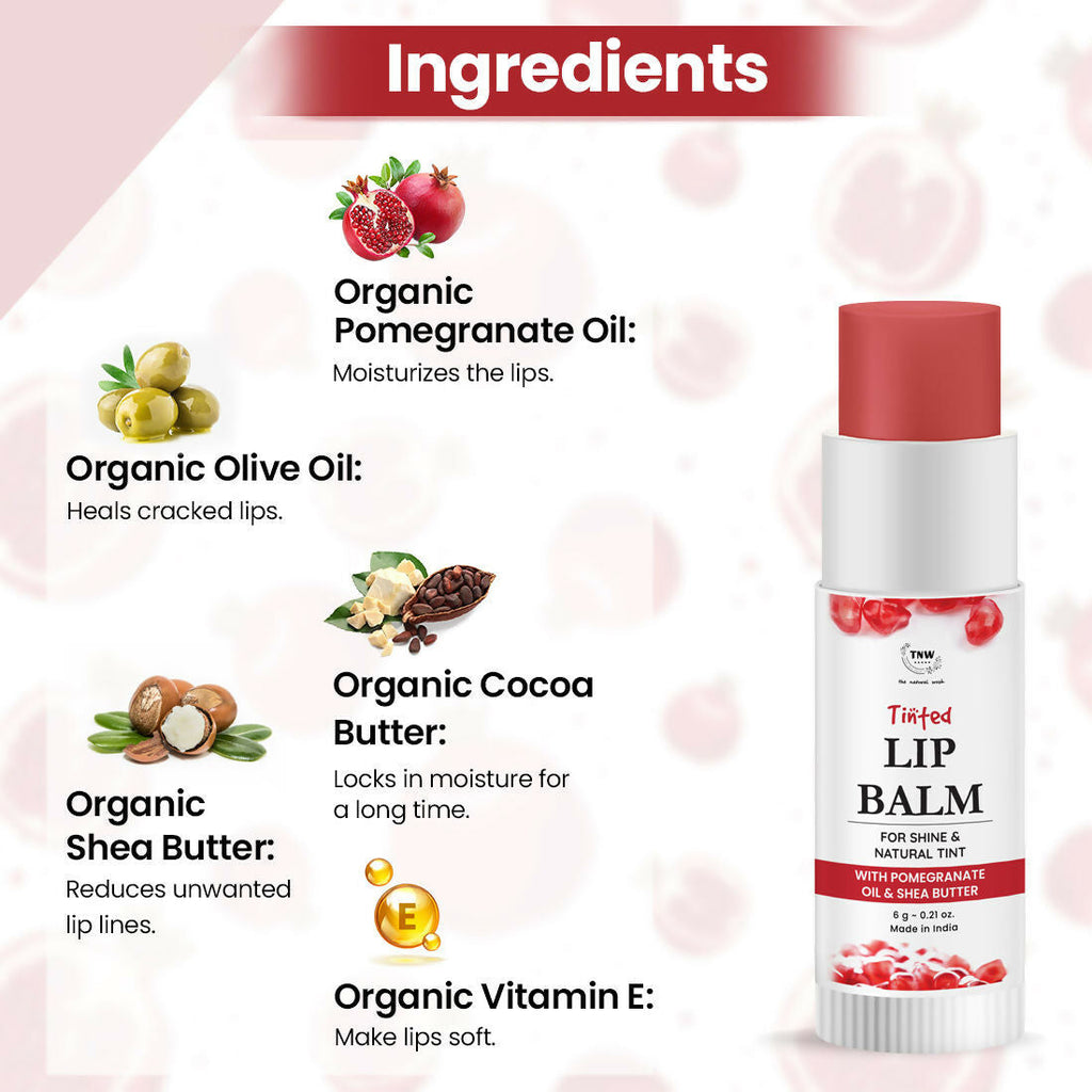 The Natural Wash Moisturizing Pomegranate Tinted Lip Balm