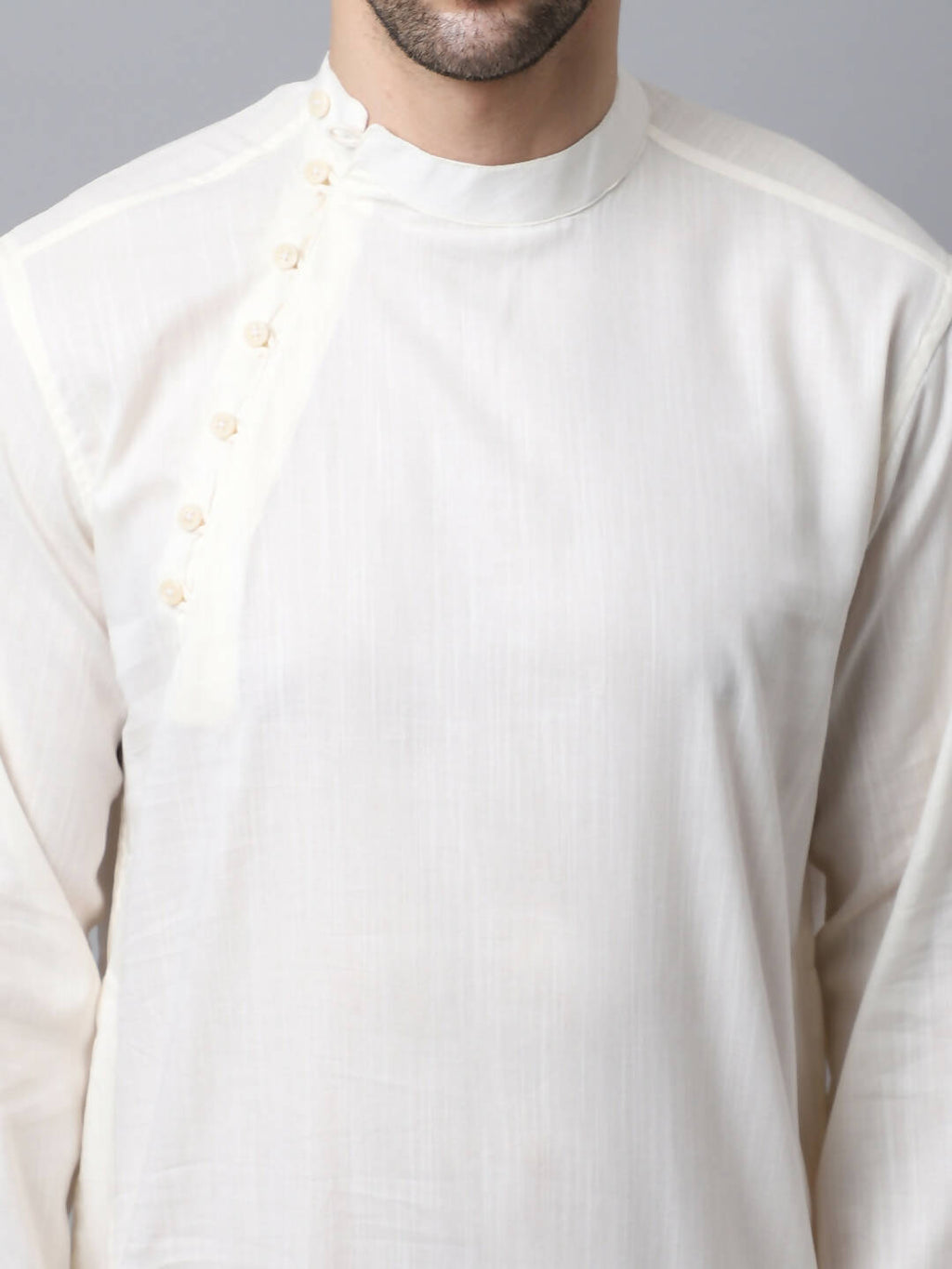 Even Apparels White Cotton Pure Cotton Men's Kurta With Side Placket