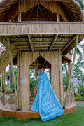 Partywear Designer Sky Blue Jamdani contton Fancy Saree - Starwalk