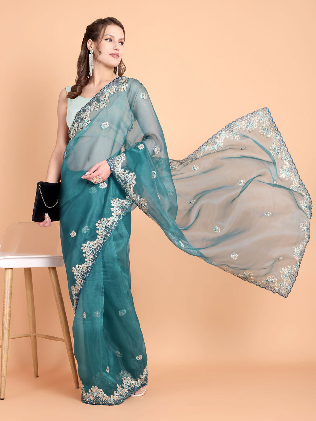 Vamsee Meera Rama Georgette Saree