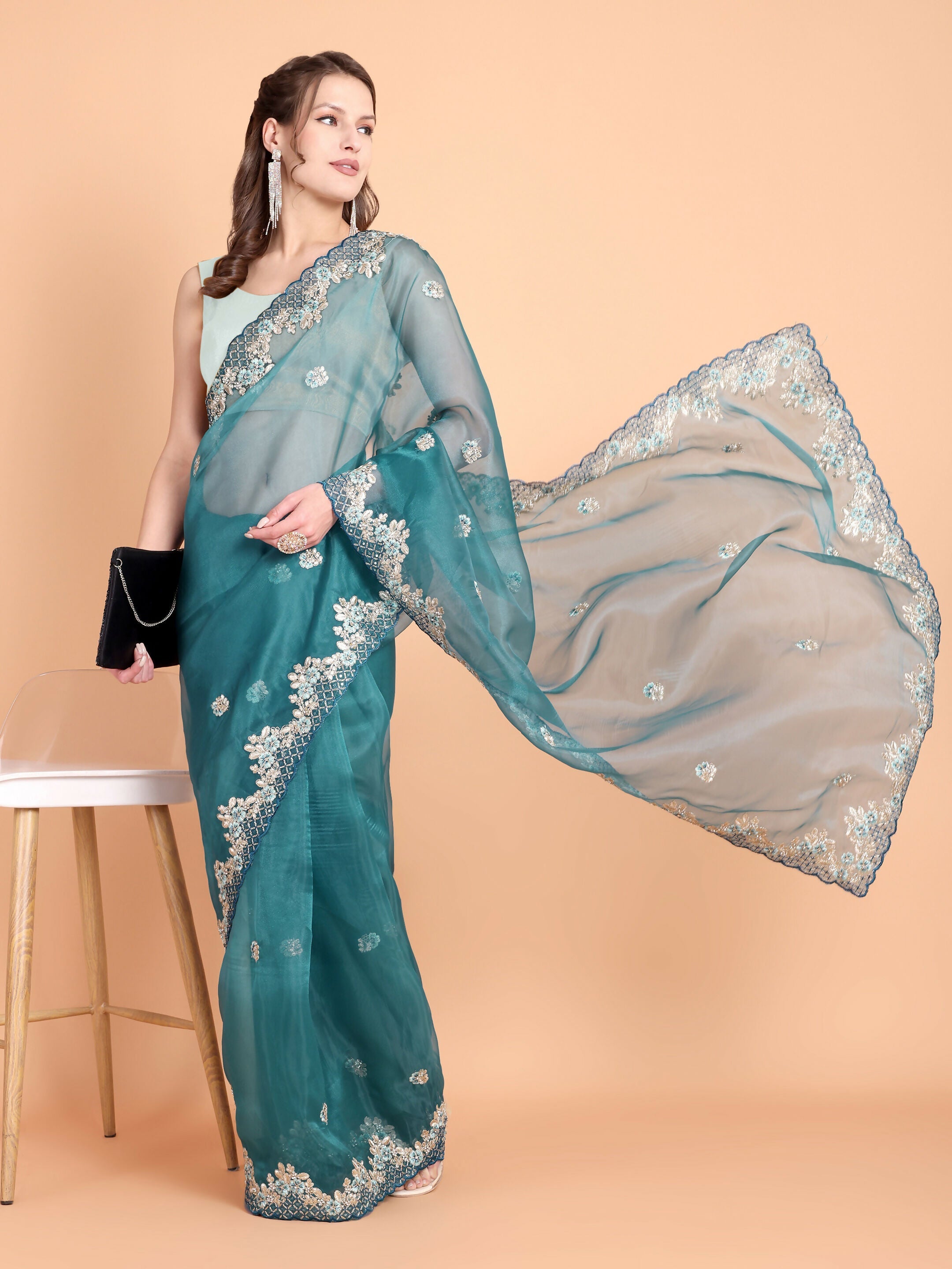 Vamsee Meera Rama Georgette Saree