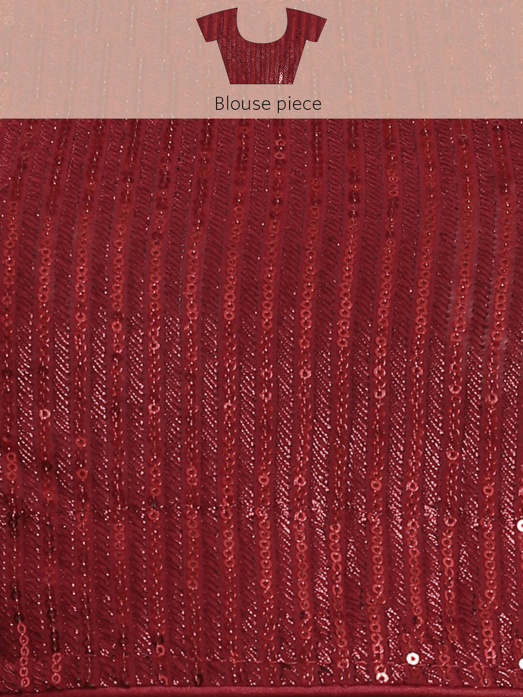 Maroon Woven Design Net Saree with Blouse Piece - Kalamkari