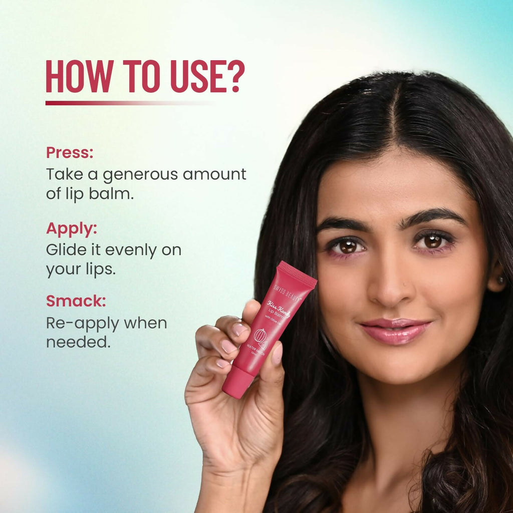 Swiss Beauty Kiss Kandy Lip Balm with Olive Oil - Pomegranate