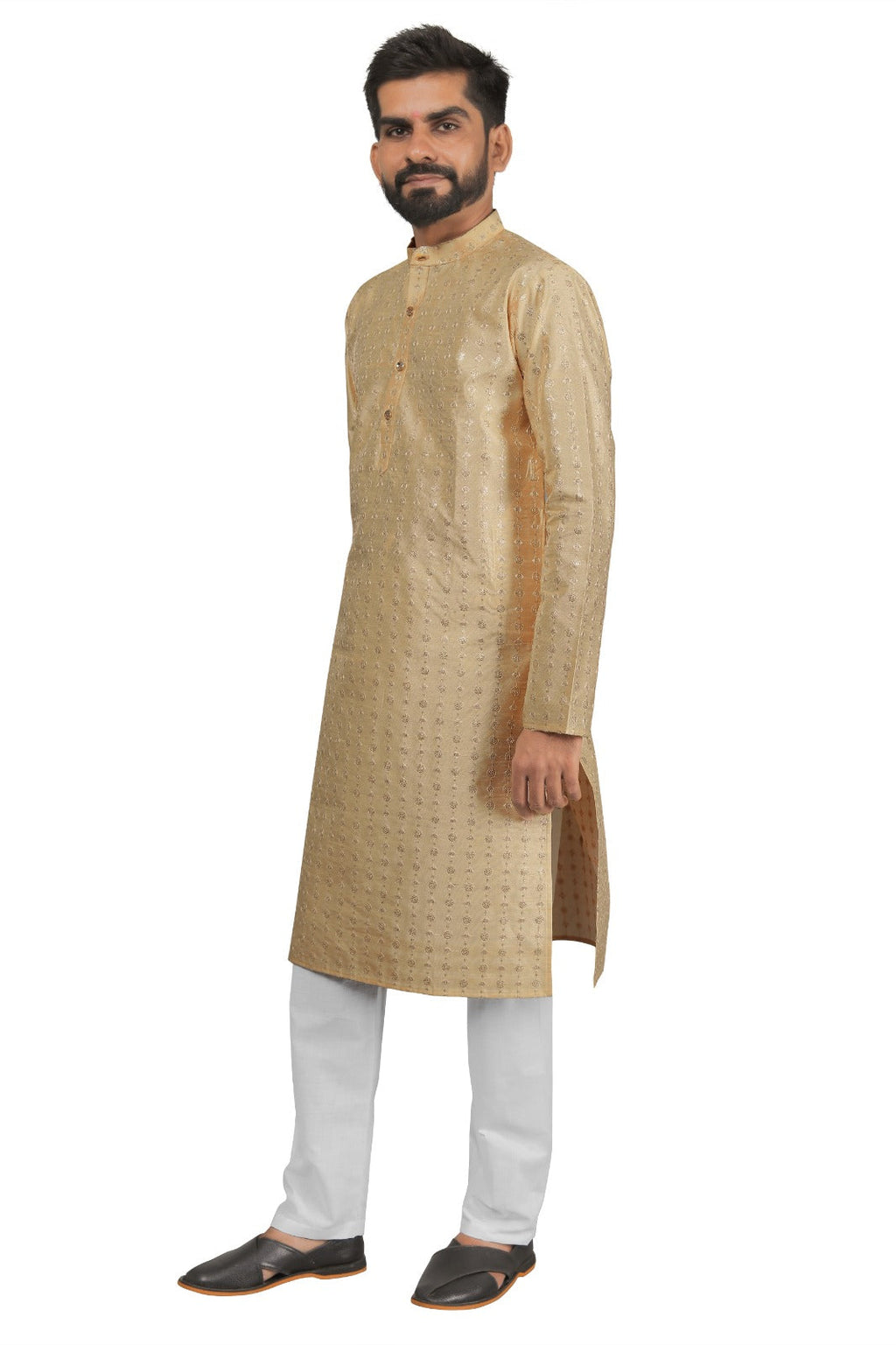 DEIANA'S Fancy Embroidery kurta Payjama Set For Men's (Cream)