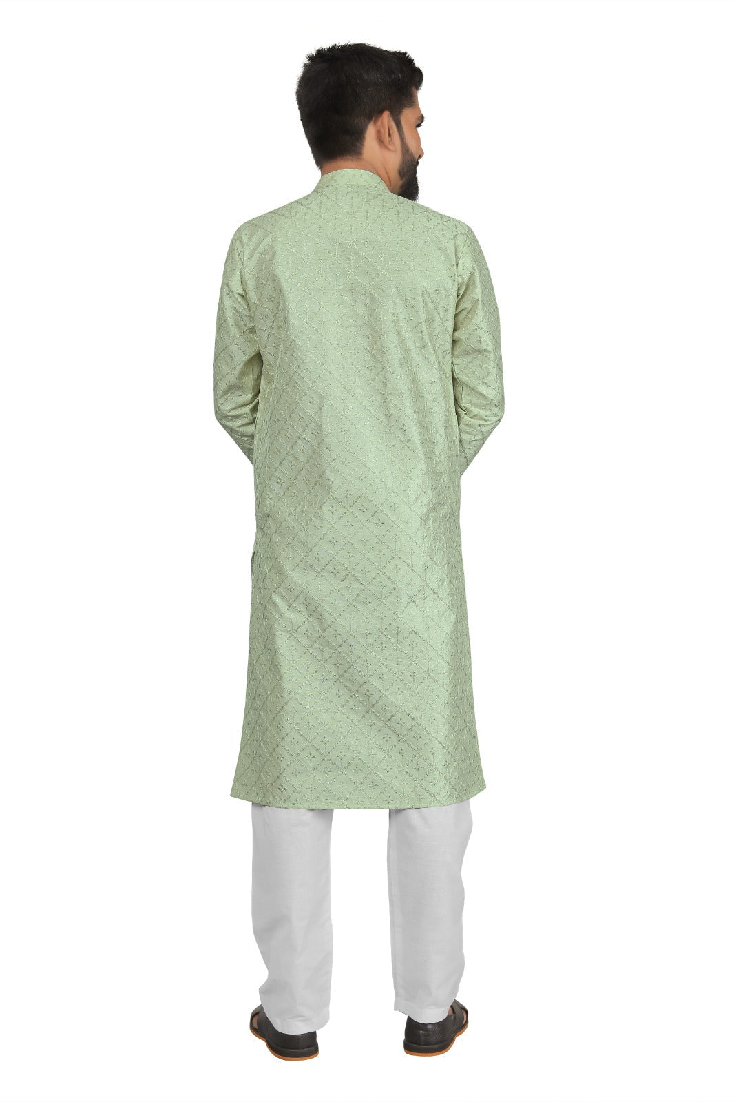 DEIANA'S Fancy Embroidery kurta Payjama Set For Men's (Pista)