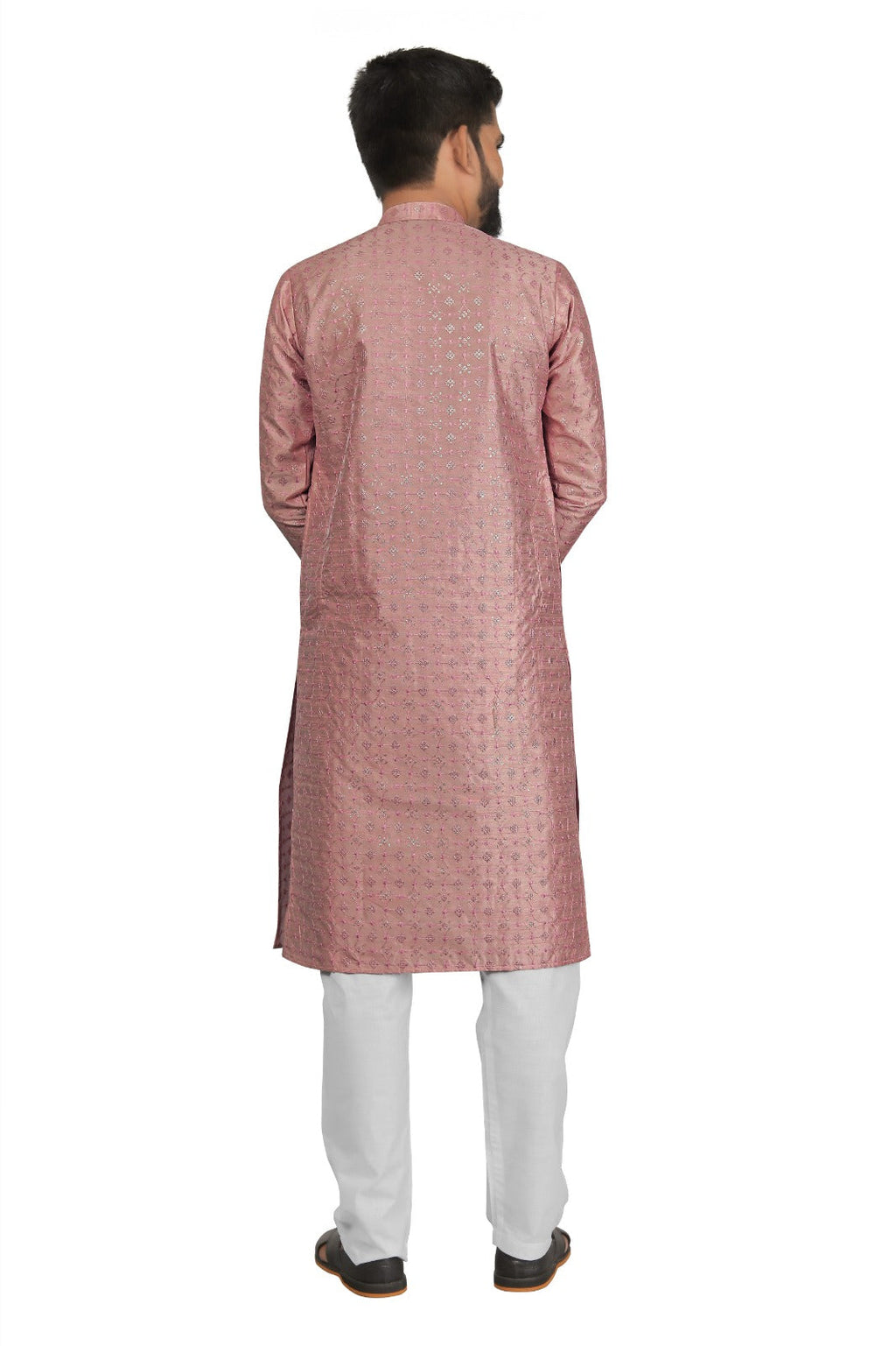 DEIANA'S Fancy Embroidery kurta Payjama Set For Men's (Peach)