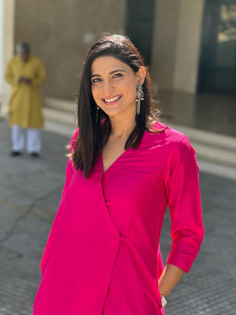 trueBrowns Pink Angrakha Set