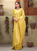 Yellow Cotton Zari Woven Design Saree with Unstitched Blouse Piece - Aachal