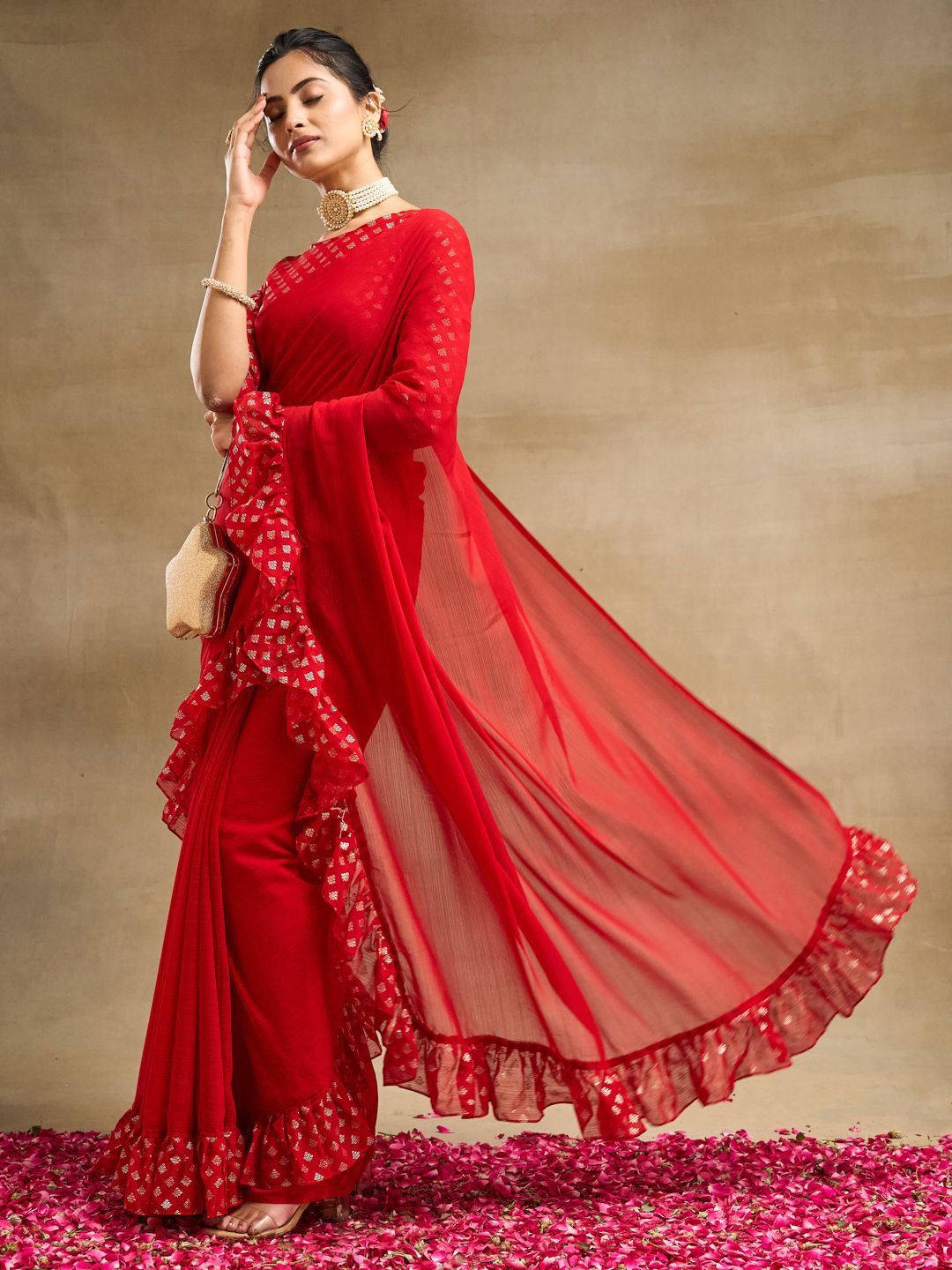 kasee Poly Chiffon Saree