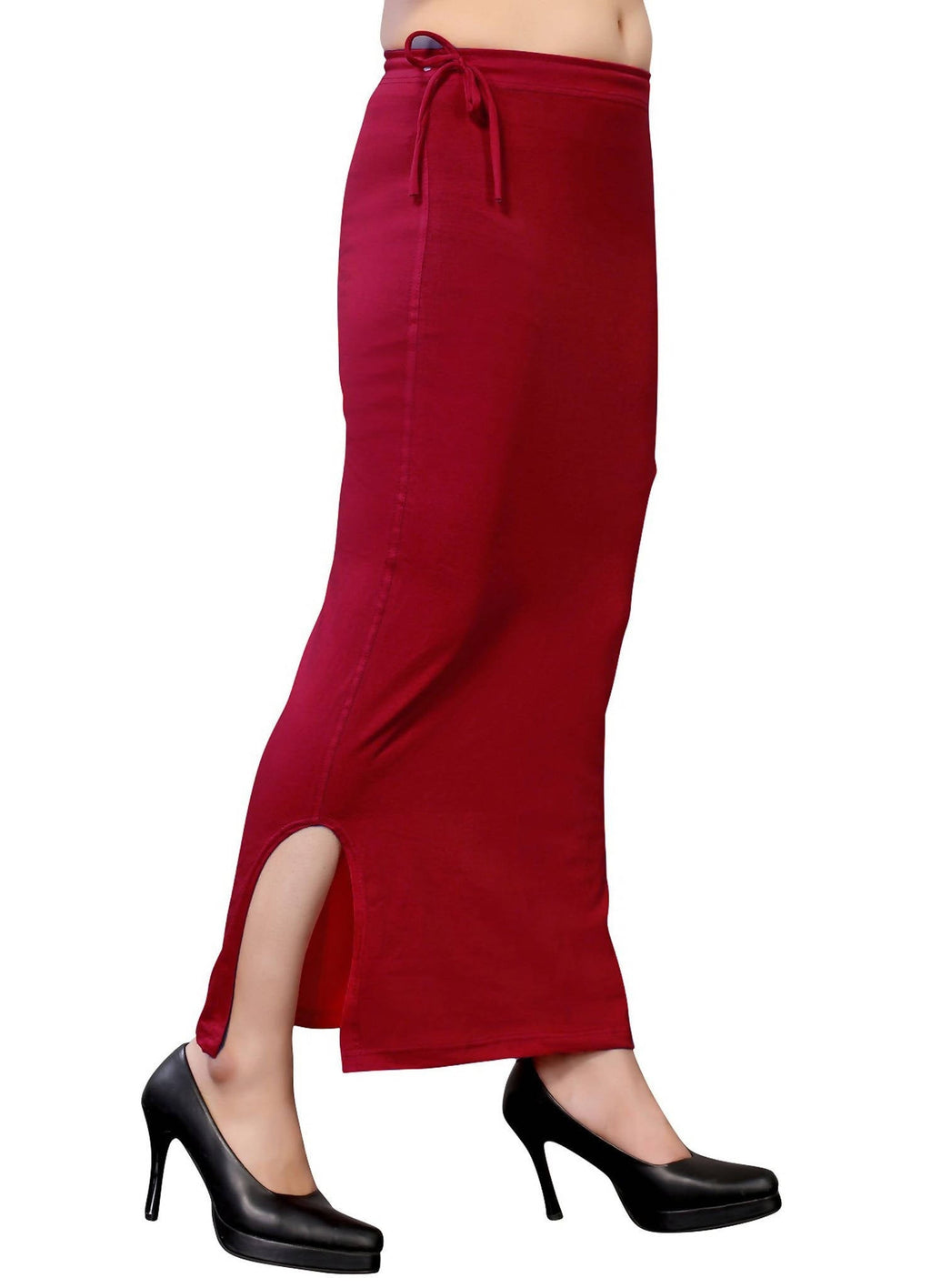 Vamika Maroon Cotton Lycra Petticoat