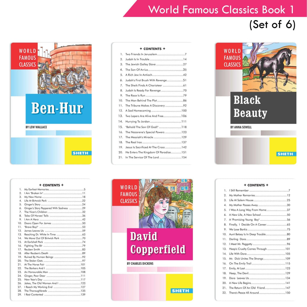 World Famous Classics Book 1 (Set of 6)| Ages 8-15 Year