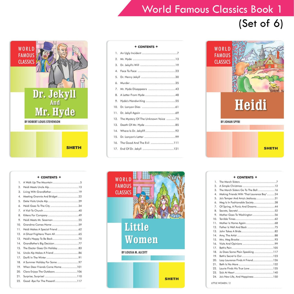 World Famous Classics Book 1 (Set of 6)| Ages 8-15 Year